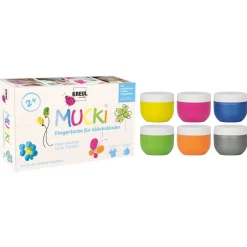 Mucki fingerfärg Lyckobarn, 6-pack