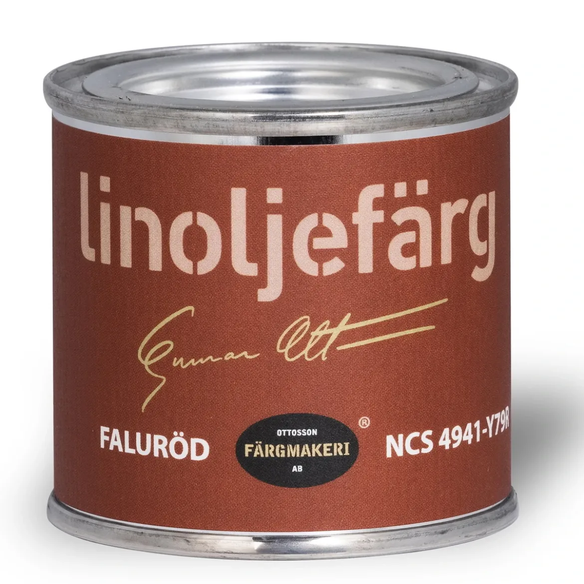 Ottossons Färgmakeri linoljefärg 100 ml, Faluröd 4941-Y79R