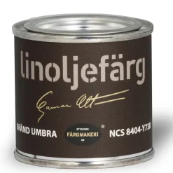 Ottossons Färgmakeri linoljefärg 100 ml, Bränd Umbra 8404–Y73R