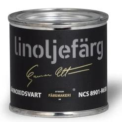 Ottossons Färgmakeri linoljefärg 100 ml, Järnoxidsvart 8901–R65B