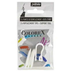 Pebeo Colorex Marker Nibs – ersättningsspetsar för markers, 3-pack penselspetsar