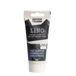 Pebeo Lino Ink 80 ml, vattenbaserad linoleumfärg – Prussian Blue