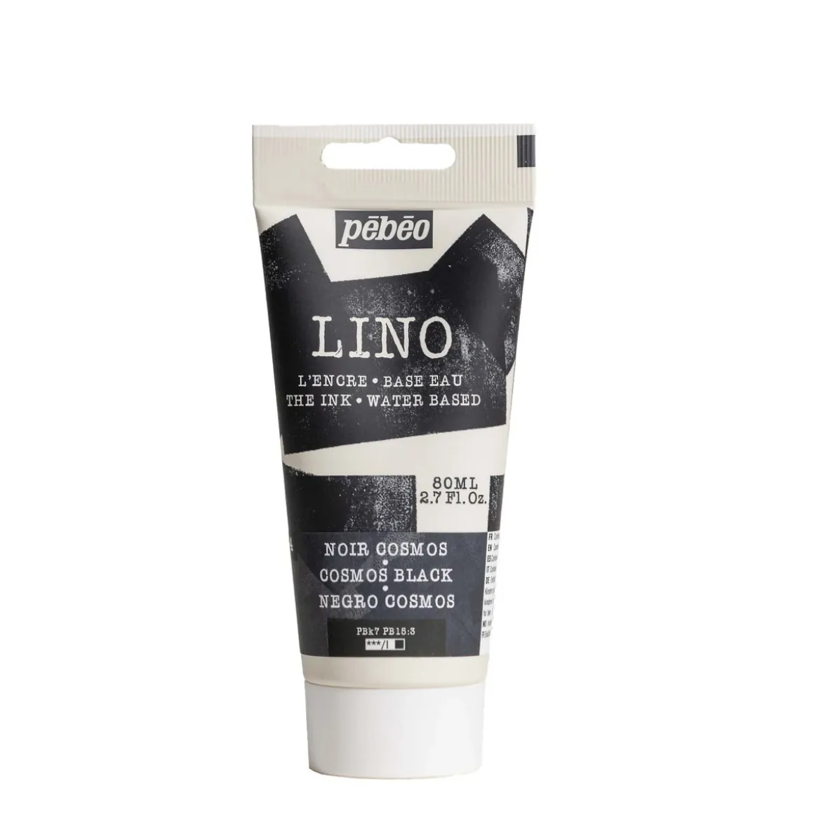Pebeo Lino Ink 80 ml, vattenbaserad linoleumfärg – Cosmos Black