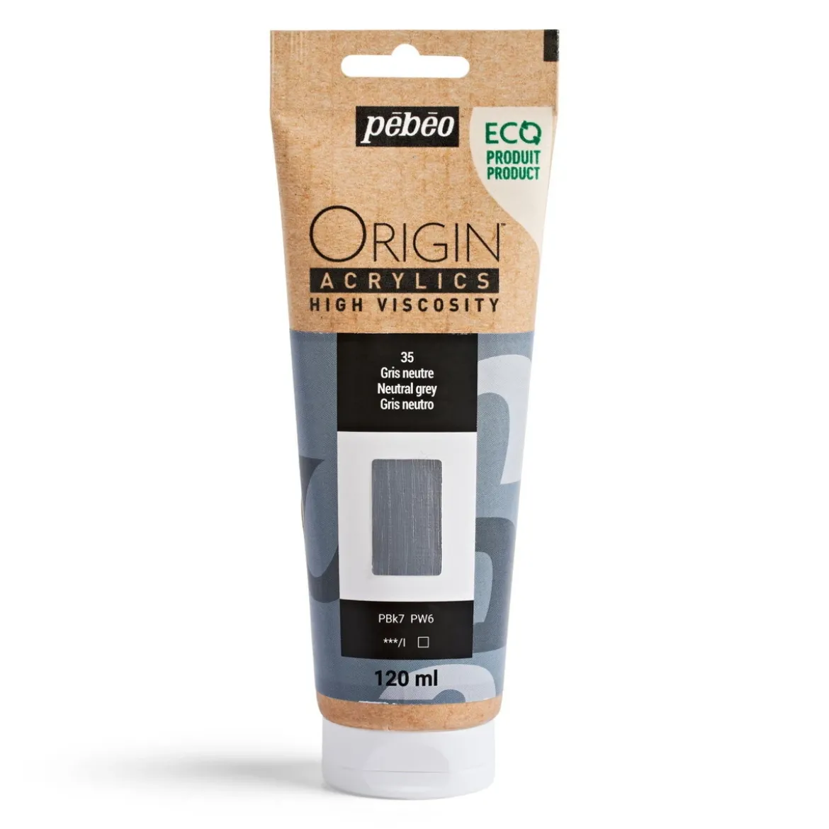 Pebeo Origin Acrylics akrylfärg 120 ml Neutral grey 35