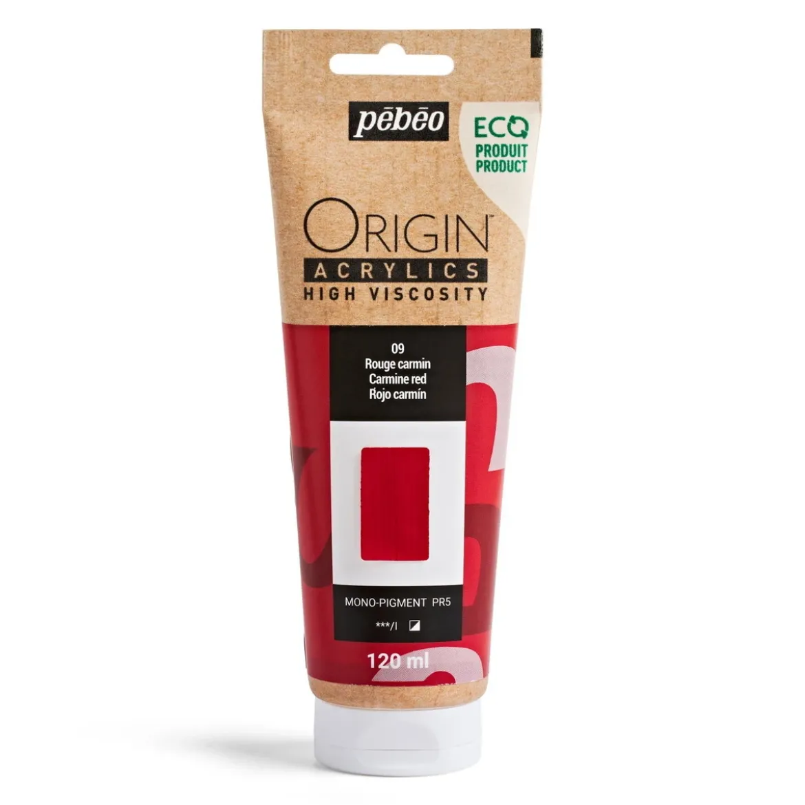 Pebeo Origin Acrylics akrylfärg 120 ml Carmine red 09