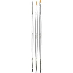 Penselsetmultifunktion, 3-pack syntetpenslar med metallkulor