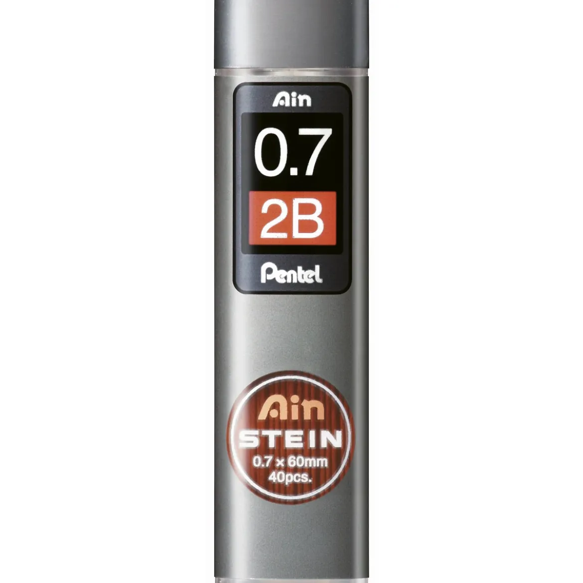 Pentel blyertsstift refill – 0,7 mm 2B. Innehåller 40 stift.