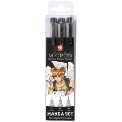 Pigma Micron Manga set 3st