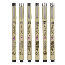 Pigma Micron set 6p 0,20-0,5mm