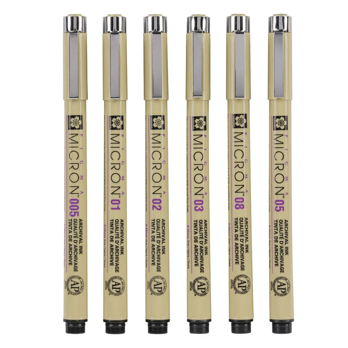 Pigma Micron set 6p 0,20-0,5mm