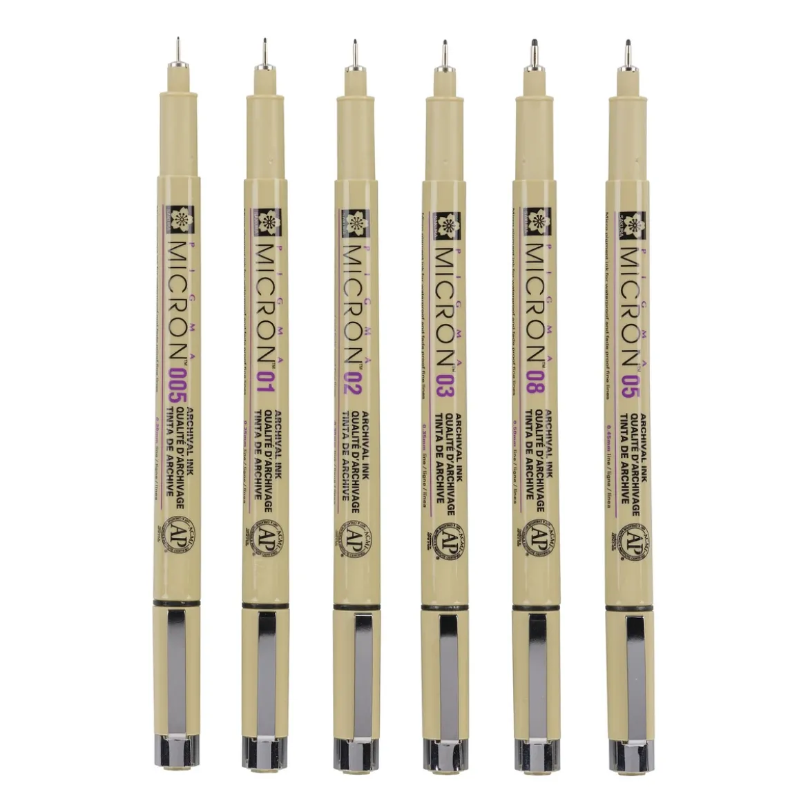 Pigma Micron set 6p 0,20-0,5mm