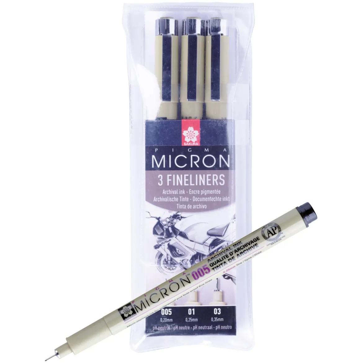 Pigma Micron set 3p 0,2-0,35mm