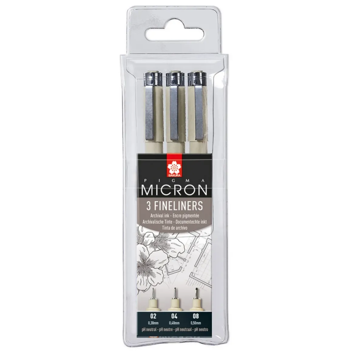 Pigma Micron set 3p 0,30-0,5mm