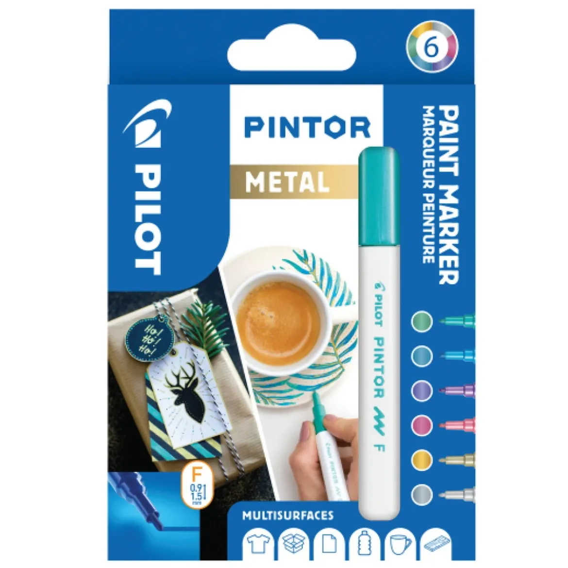 Pilot Pintor F Metal 6-pack