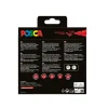 Posca Brush PC-5BR Basic 8-pack, pennor med halvhård penselspets, 1–4 mm linjebredd