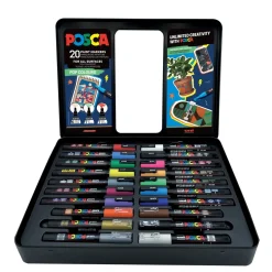 Posca Pop Colours Tin – 20 härliga Posca-pennor i en metallbox