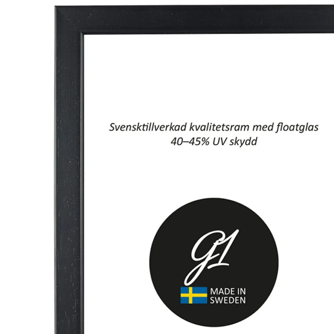 Ram 2E svart 10x15cm