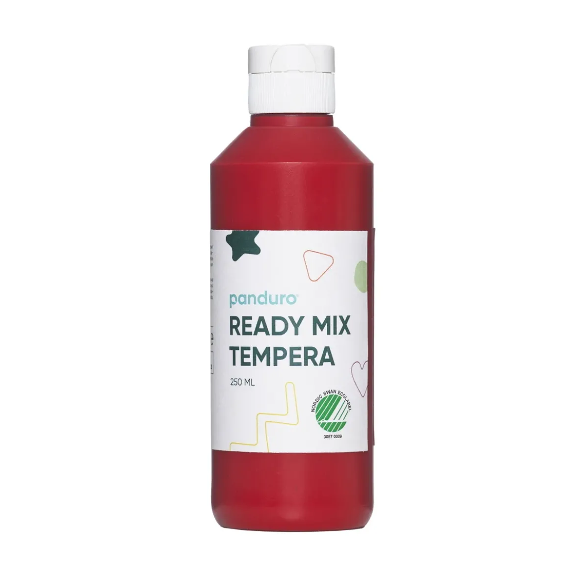 Ready Mix Tempera, svanenmärkt hobbyfärg för barn 250 ml, röd