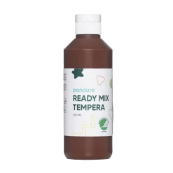 Ready Mix Tempera, svanenmärkt hobbyfärg för barn 250 ml, brun