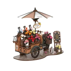 Rolife DIY Wooden 3D-träpussel Blomstervagn TGS03 242×163×230 mm