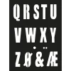 Schablon bokstäver A-Ö 2 ark