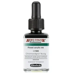 Schmincke Aero Color 28 ml, airbrushfärg – Chromium Oxide Green 504