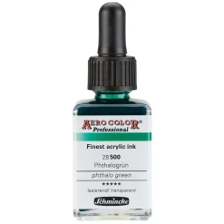 Schmincke Aero Color 28 ml, airbrushfärg – Phtalo Green 500