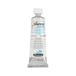 Schmincke Norma Blue vattenlöslig oljefärg 35 ml Titanium white 21114