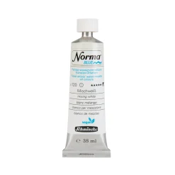 Schmincke Norma Blue vattenlöslig oljefärg 35 ml Mixing white 21120