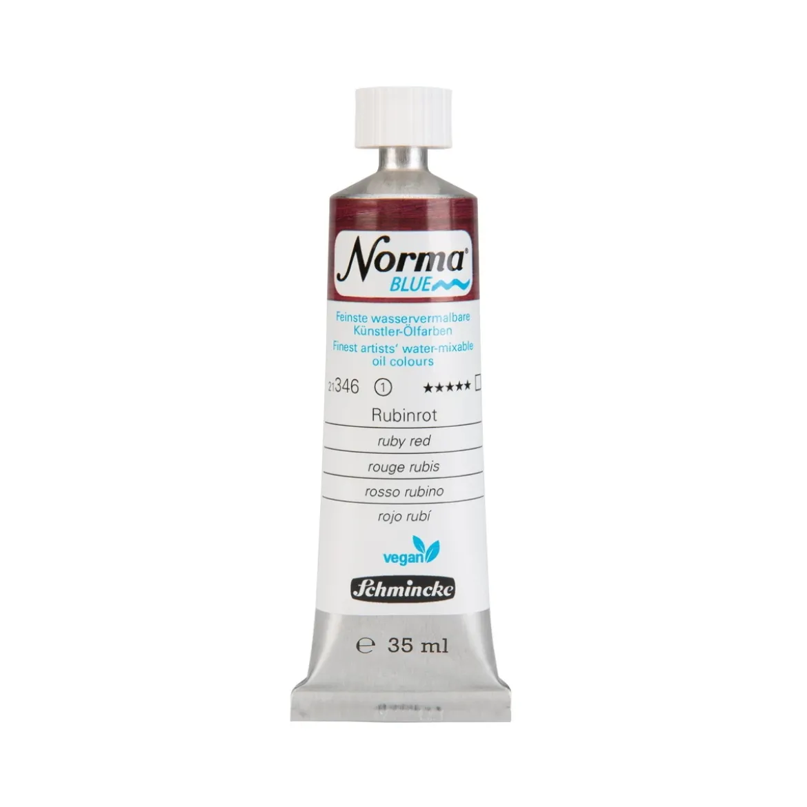 Schmincke Norma Blue vattenlöslig oljefärg 35 ml Ruby red 21346