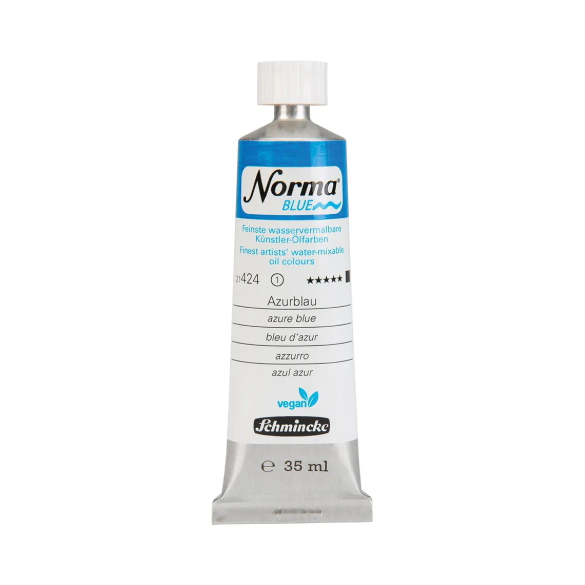 Schmincke Norma Blue vattenlöslig oljefärg 35 ml Azure blue 21422