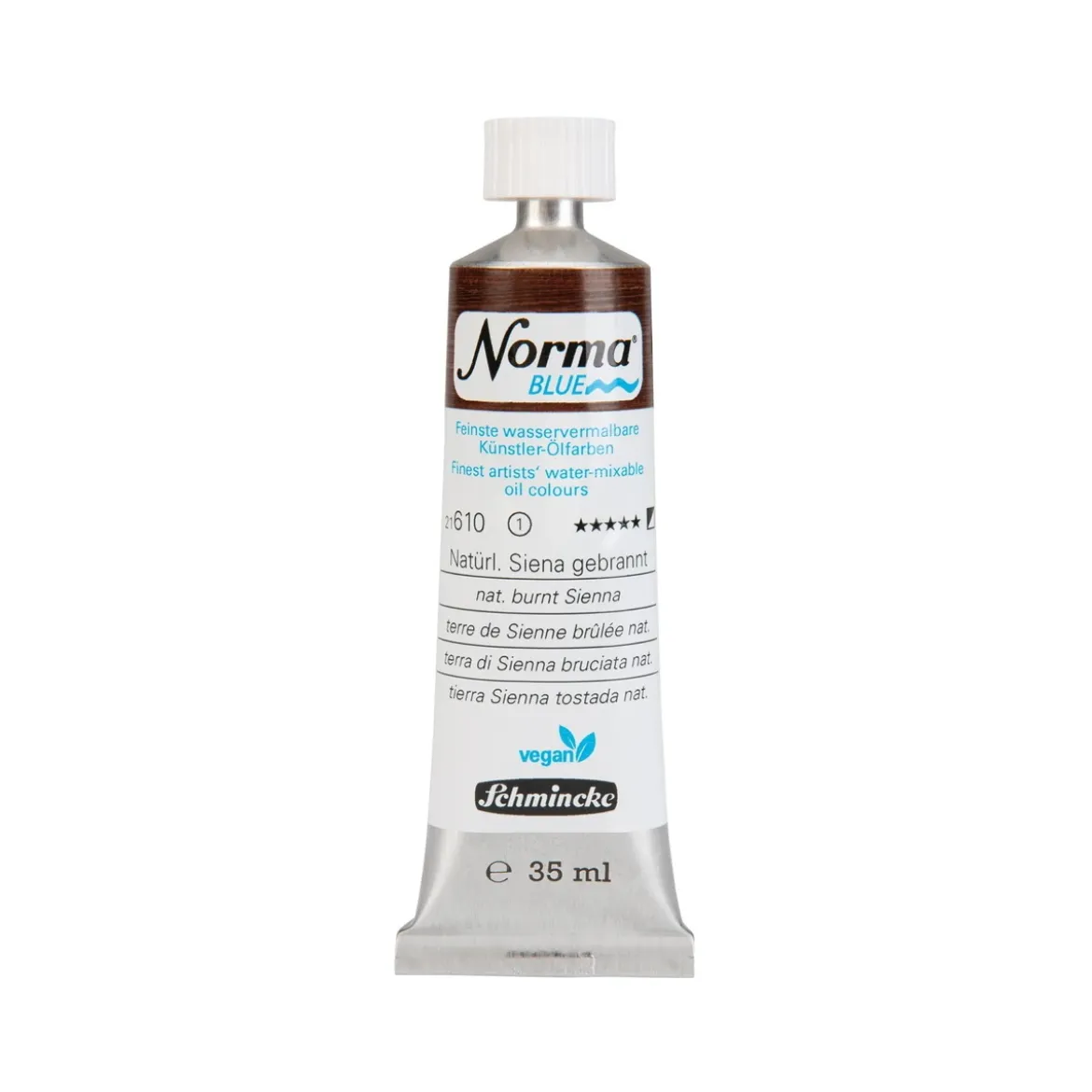 Schmincke Norma Blue vattenlöslig oljefärg 35 ml Burnt sienna 21610