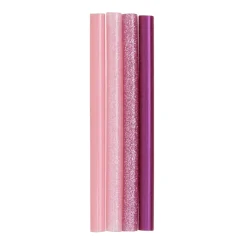 Smältlim, limstavar till limpistol, rosa / lila Ø7 mm 12 st.