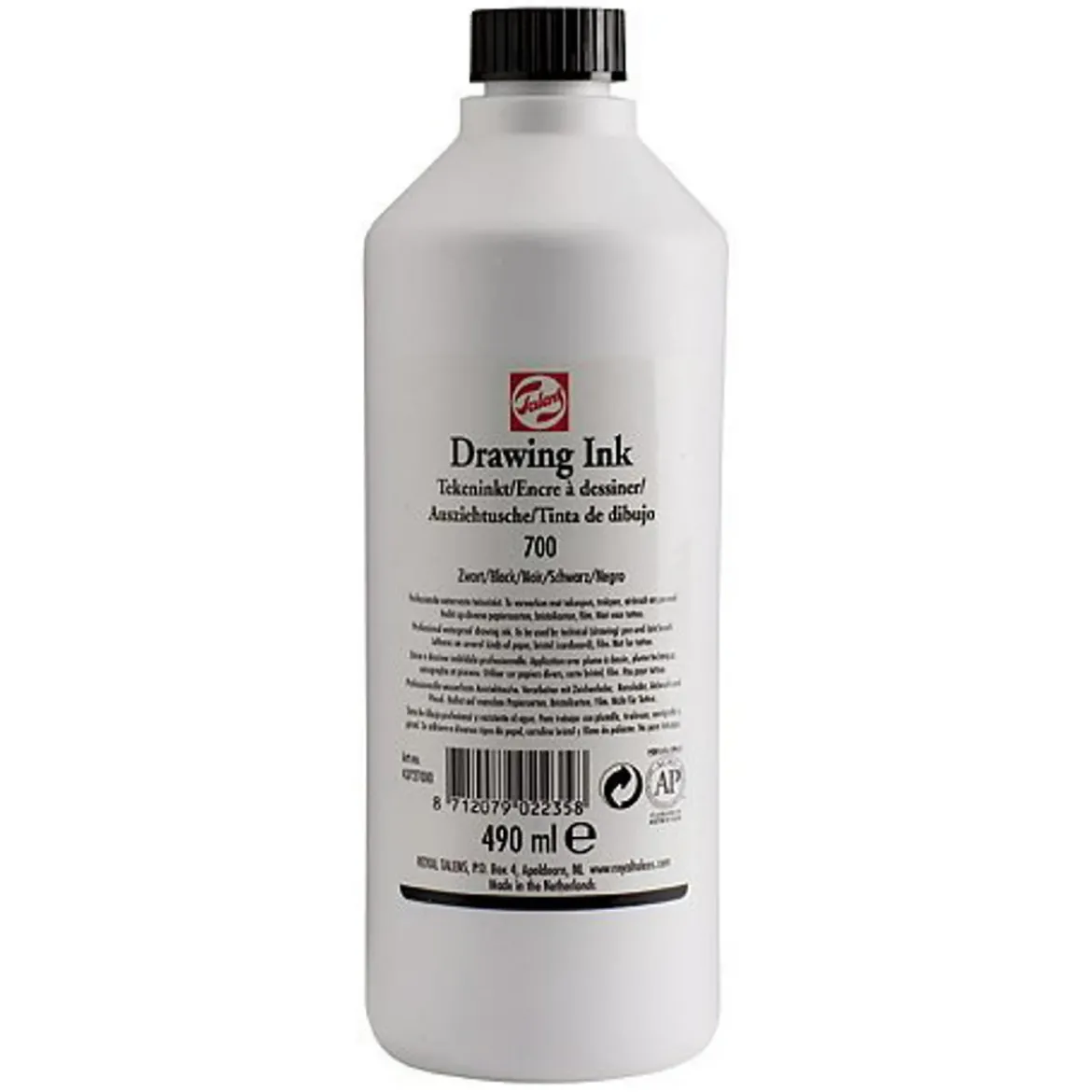 Talens Drawing Ink Svart 490ml