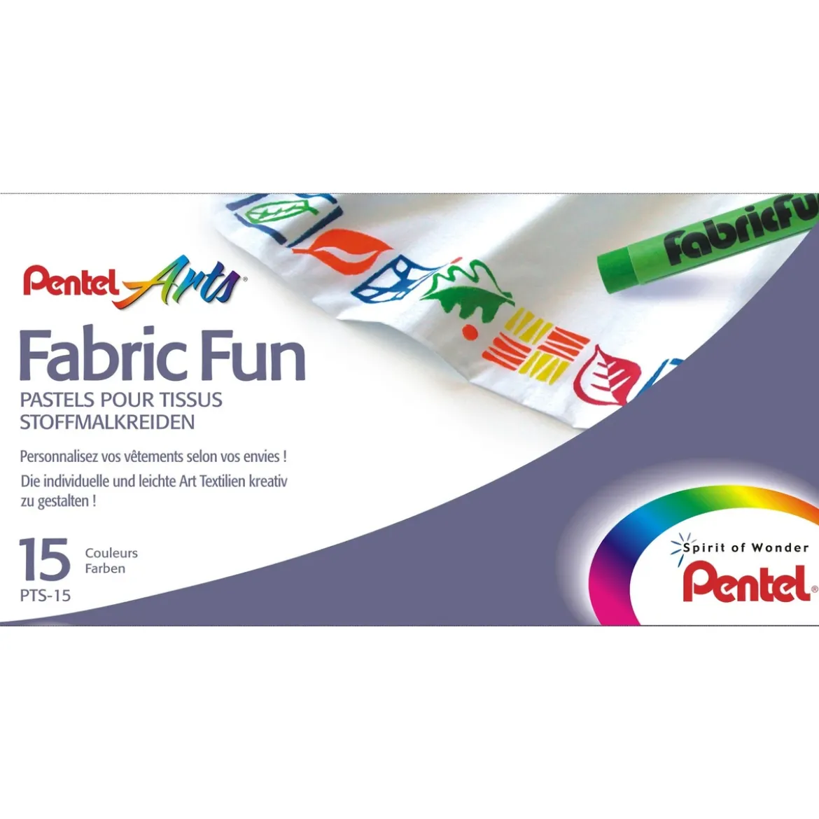 Textilkritor Pentel Set 15st