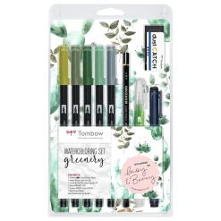 Tombow Watercoloring Greenery