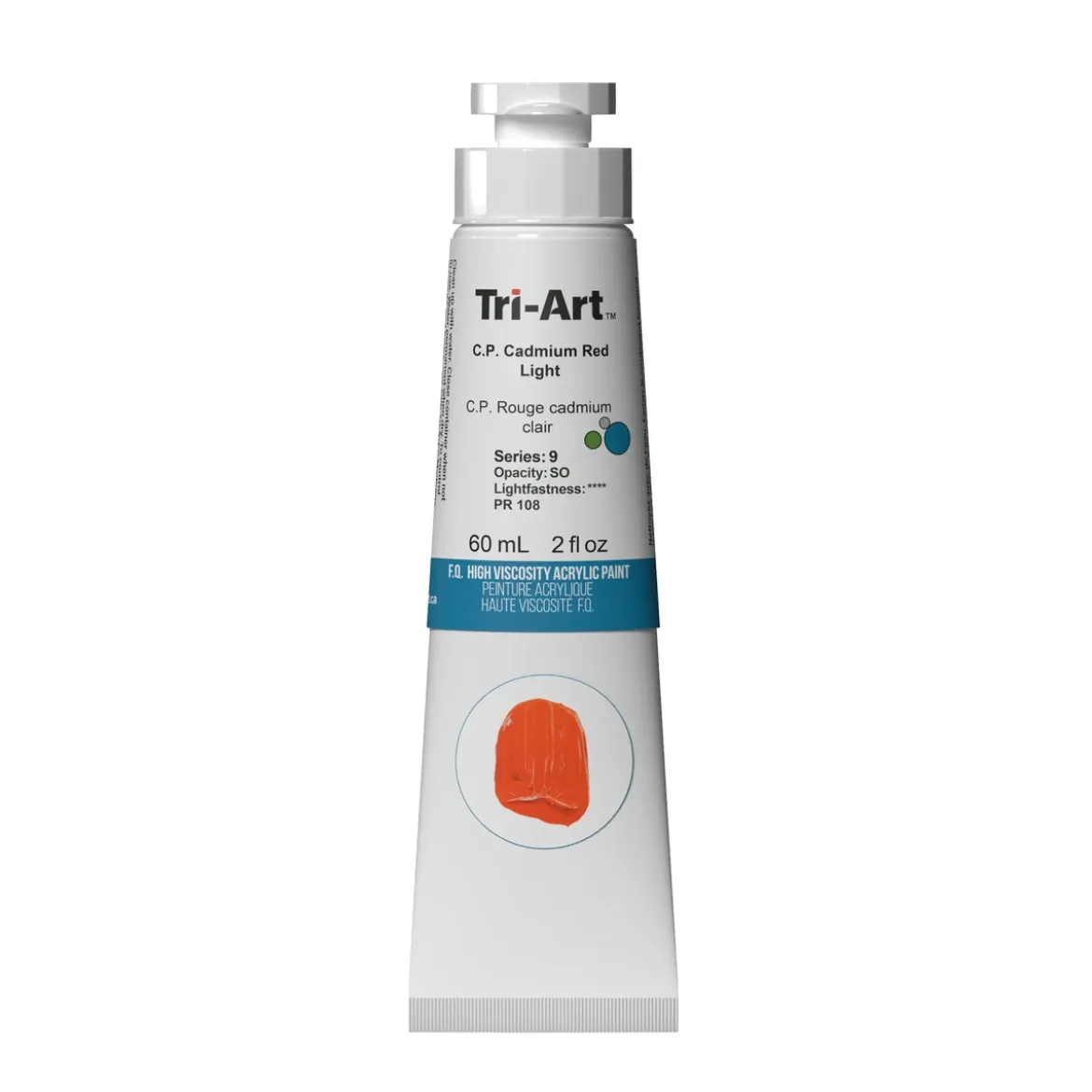 Tri-Art High Viscosity akrylfärg 60 ml C.P. Cadmium Red Light