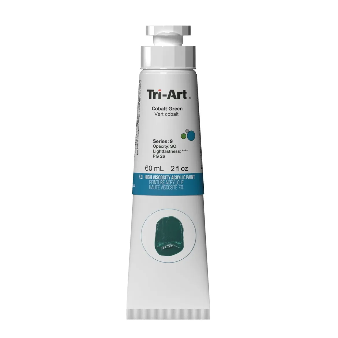 Tri-Art High Viscosity akrylfärg 60 ml Cobalt Green