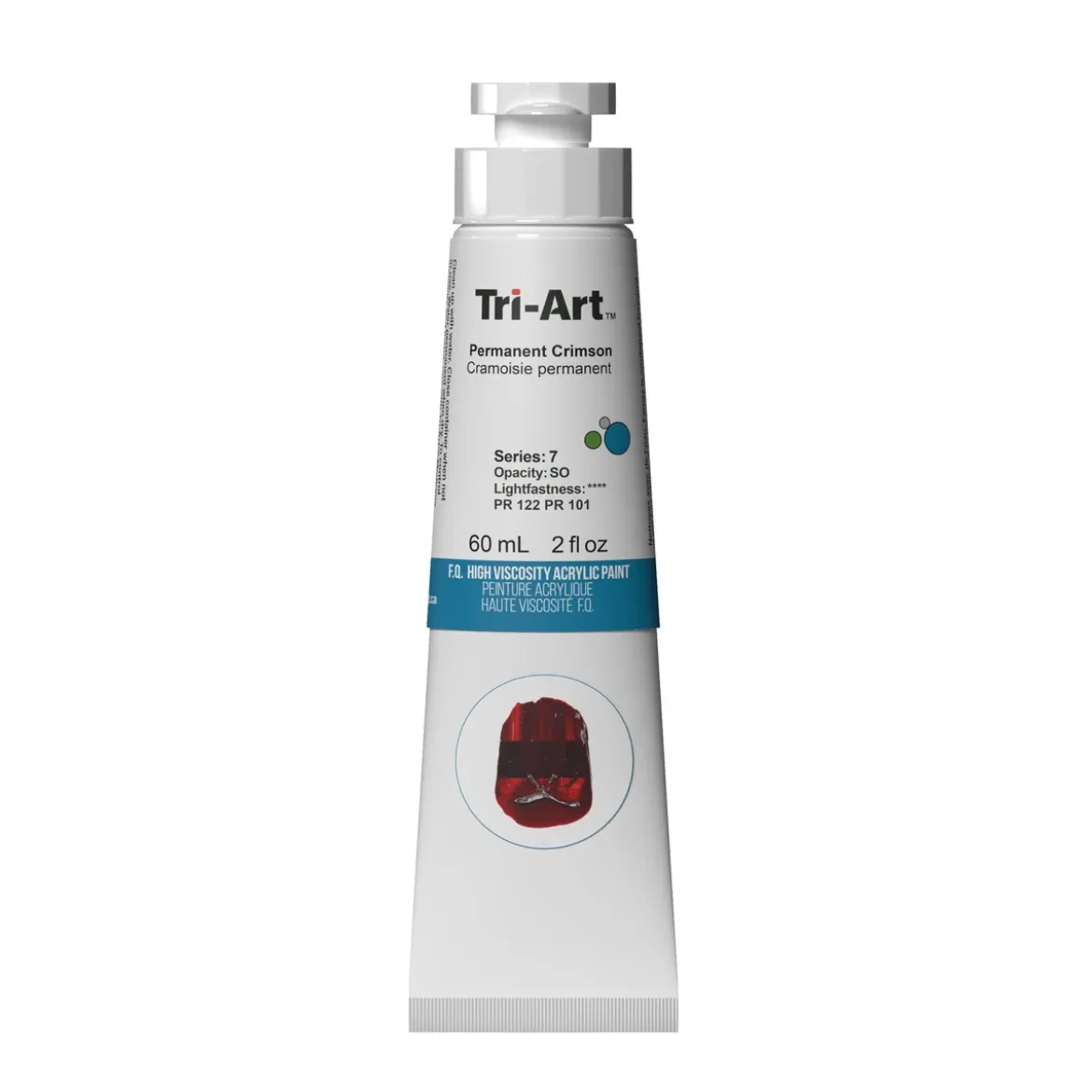 Tri-Art High Viscosity akrylfärg 60 ml Permanent Crimson
