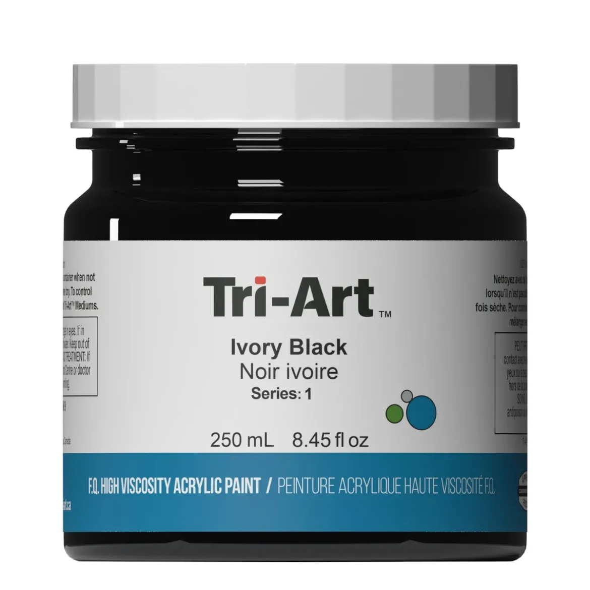 Tri-Art High Viscosity akrylfärg 250 ml Ivory Black