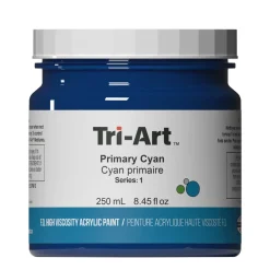 Tri-Art High Viscosity akrylfärg 250 ml Primary Cyan