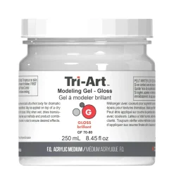 Tri-Art Modeling Gel, blank gelbaserad modelleringspasta / strukturpasta, 250 ml