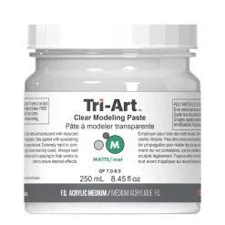 Tri-Art Modeling Paste Clear 250 ml, transparent modelleringspasta för textur på canvas