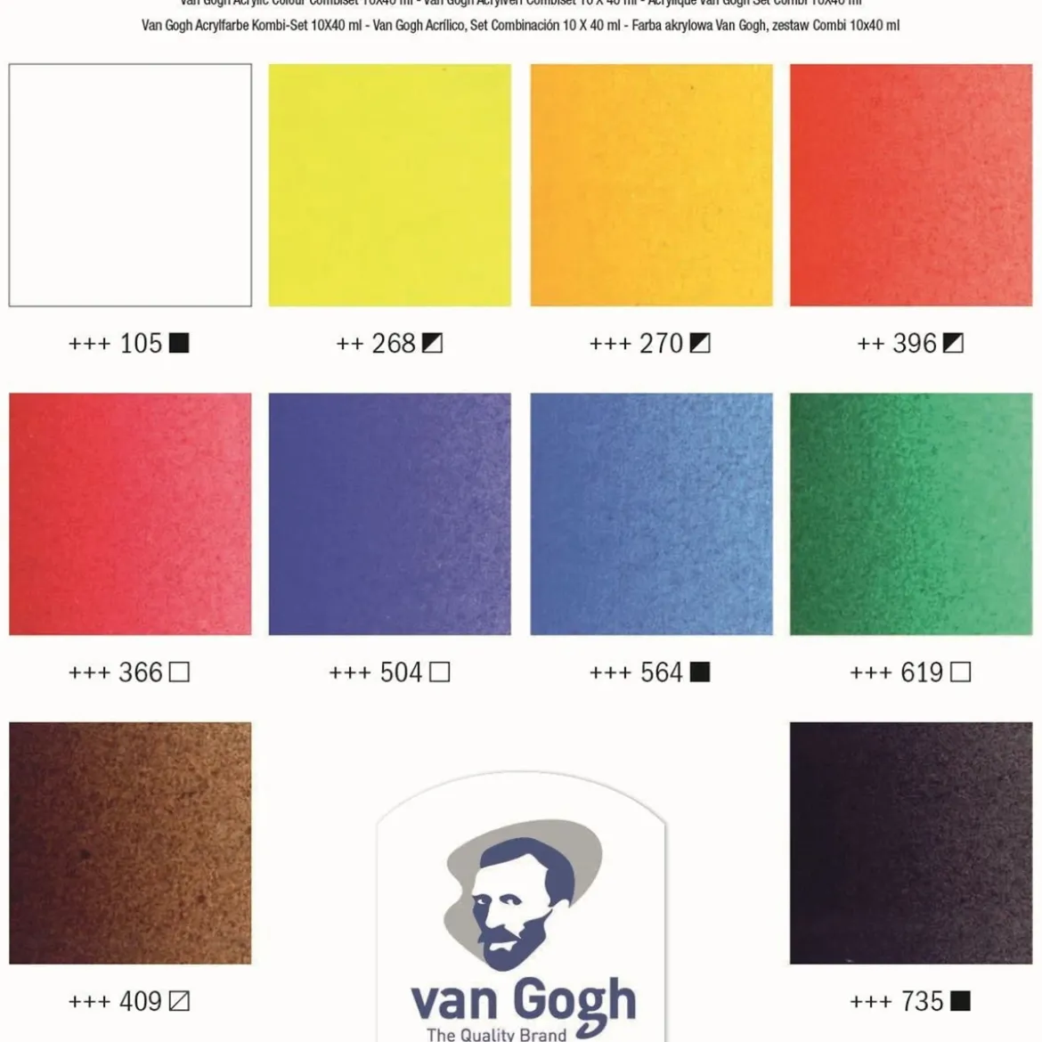 Van Gogh akrylfärg - Combi Set 10x40 ml