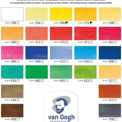 van Gogh akvarellfärger i set – 24 halvkoppar