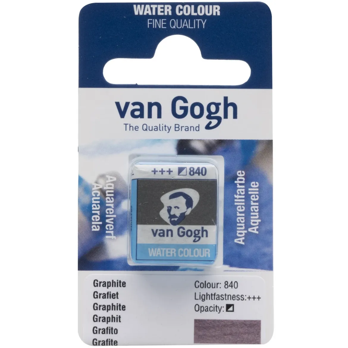 van Gogh akvarellfärg halvkopp – Graphite 840