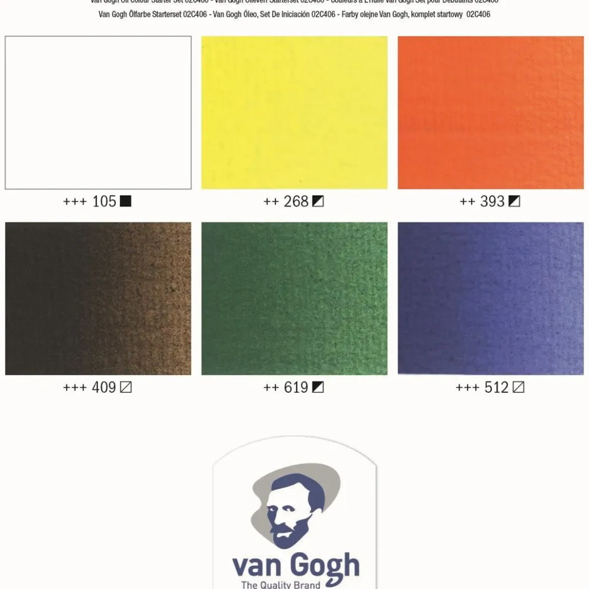 Van Gogh Oljefärg Starter Set - 6 x 20 ml