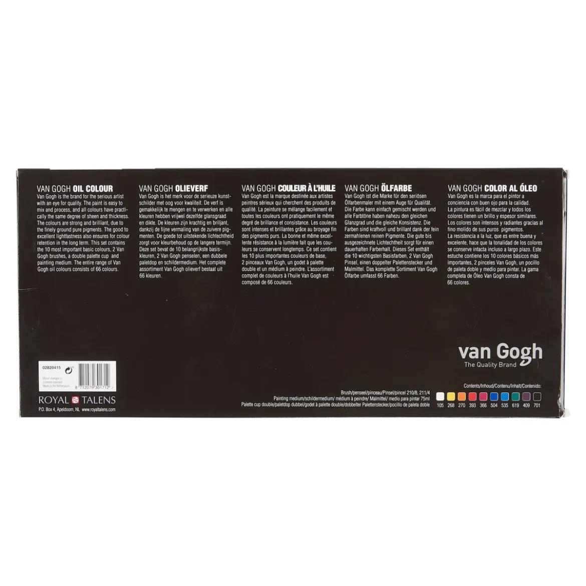 Van Gogh oljefärg 10x20ml Set