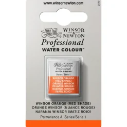 Winsor & Newton Professional akvarellfärg halvkopp Winsor Orange (red shade) 723